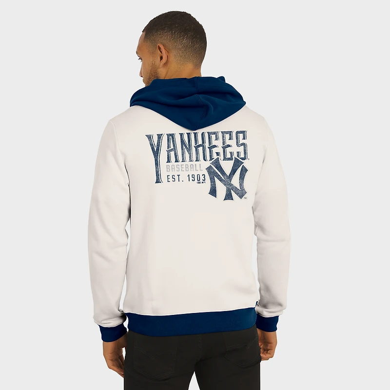 Men's Darius Rucker Collection by Fanatics  Cream New York Yankees Polar Fleece Full-Zip Hoodie