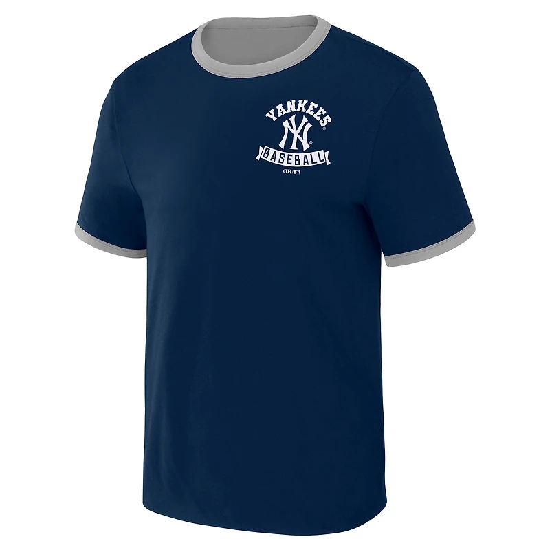 Collection Darius Rucker pour homme par Fanatics T-shirt réversible bleu marine/gris des Yankees de New York