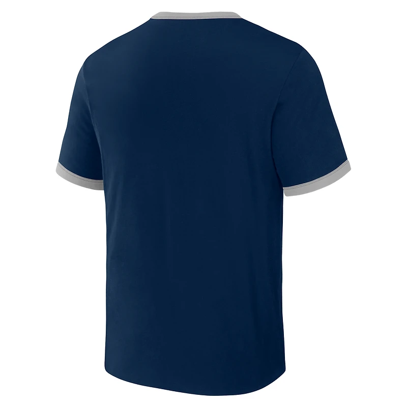 Men's Darius Rucker Collection by Fanatics Navy/Gray New York Yankees Two-Way Ringer Reversible T-Shirt