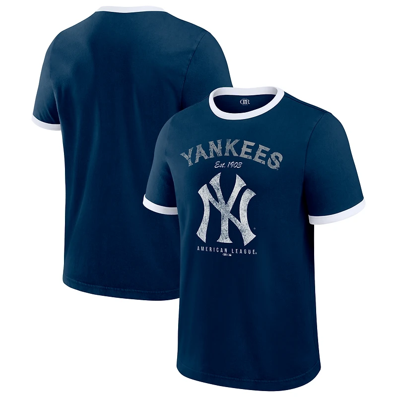 Men's Darius Rucker Collection by Fanatics  Navy New York Yankees Washed Ringer T-Shirt