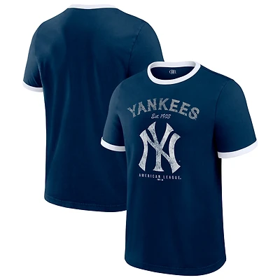 Men's Darius Rucker Collection by Fanatics  Navy New York Yankees Washed Ringer T-Shirt