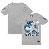 T-shirt Derek Jeter gris chiné pour homme, MVP des Yankees de New York 2000 Subway Series