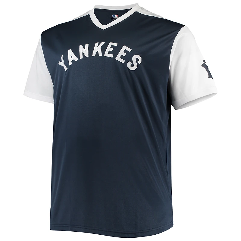 Maillot de joueur réplique la collection Cooperstown des Yankees New York Derek Jeter bleu marine/blanc pour hommes