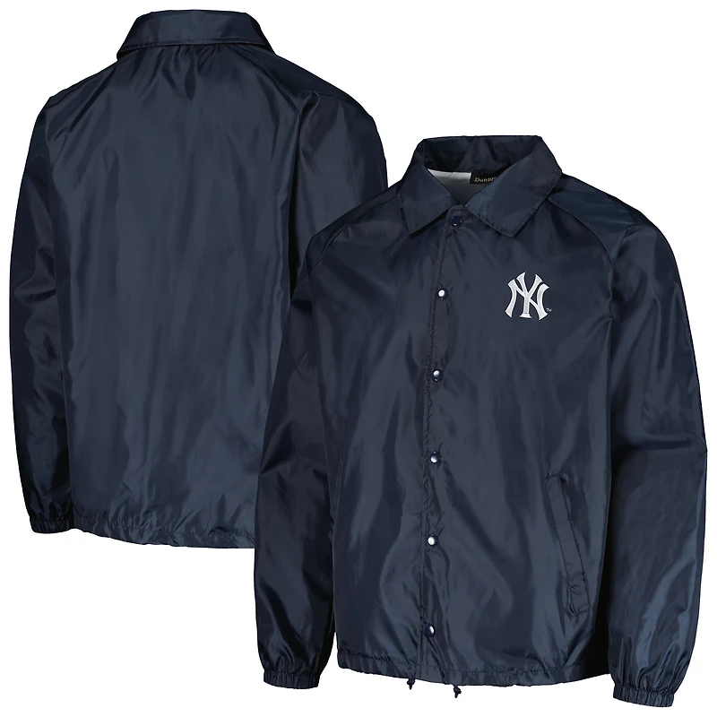 Men's Dunbrooke  Navy New York Yankees Coach's Raglan Full-Snap Windbreaker Jacket