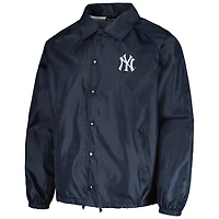Men's Dunbrooke  Navy New York Yankees Coach's Raglan Full-Snap Windbreaker Jacket