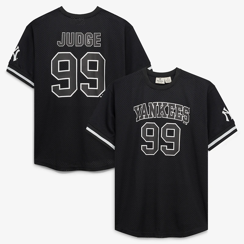 Men's Fanatics Aaron Judge Black/White New York Yankees Big & Tall Heavyweight Mesh Jersey