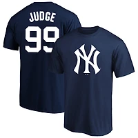 T-shirt avec nom et numéro des New York Yankees d'Aaron Judge bleu marine pour homme