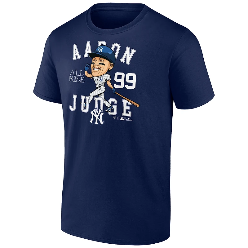 T-shirt fanatiques pour hommes Aaron Judge Navy New York Yankees Hometown Caricature