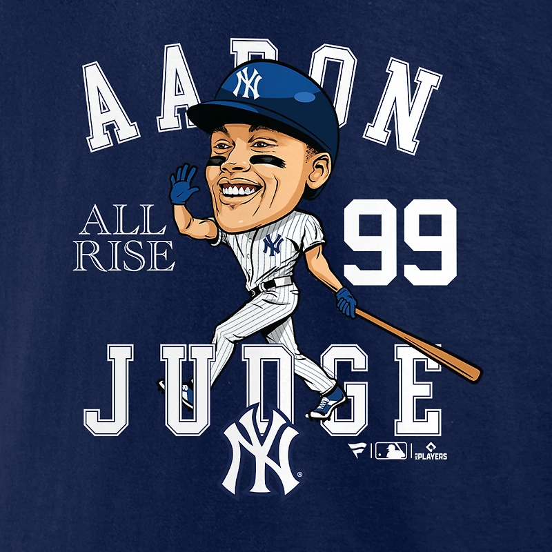 T-shirt fanatiques pour hommes Aaron Judge Navy New York Yankees Hometown Caricature
