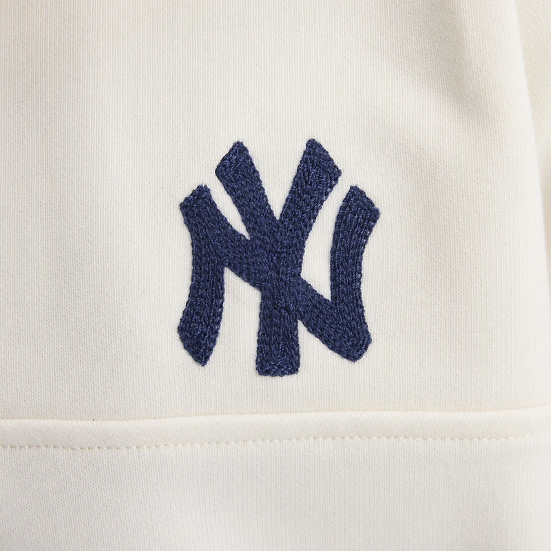 Men's Fanatics Bisque New York Yankees Iconic Short Sleeve Mock Neck Pullover