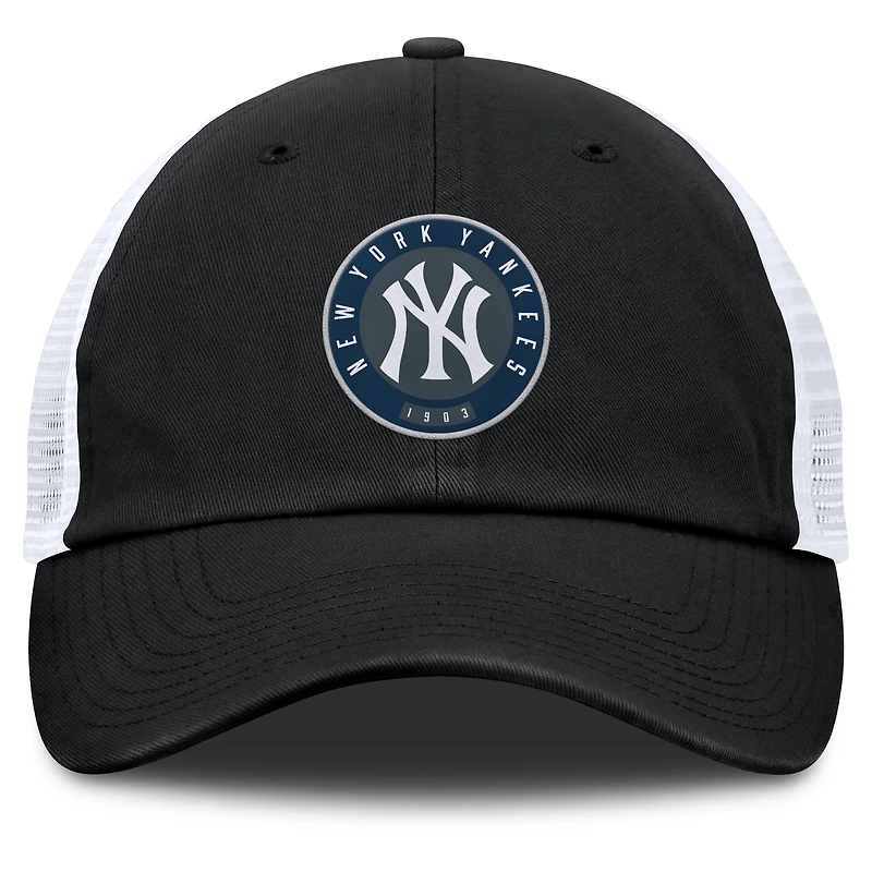 Casquette ajustable Averies des Yankees de New York pour hommes Fanatics noir/blanc