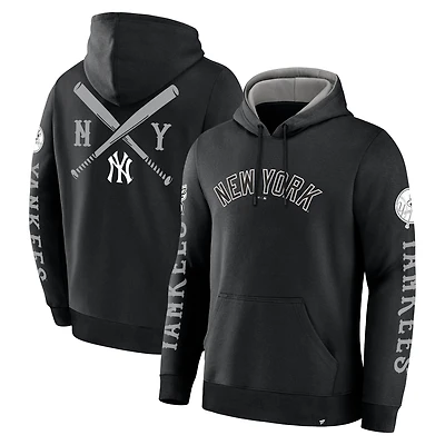 Men's Fanatics Black New York Yankees Big City Legacy Fleece Pullover Hoodie