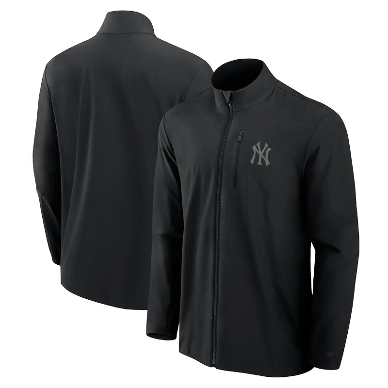 Veste zippée intégrale noire Fanatics Front Office Micro Tonal pour homme des Yankees de New York
