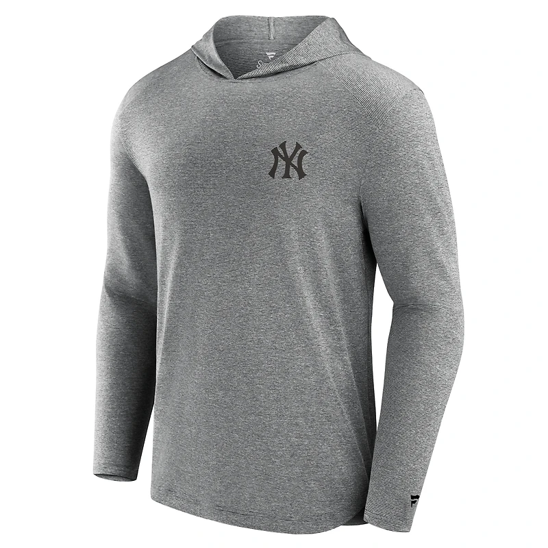 Men's Fanatics Black New York Yankees Front Office Tech Lightweight Hoodie T-Shirt