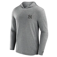 Men's Fanatics Black New York Yankees Front Office Tech Lightweight Hoodie T-Shirt