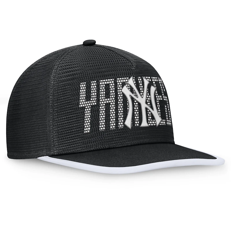 Casquette snapback noire New York Yankees Let's Glow Line Drive pour hommes Fanatics