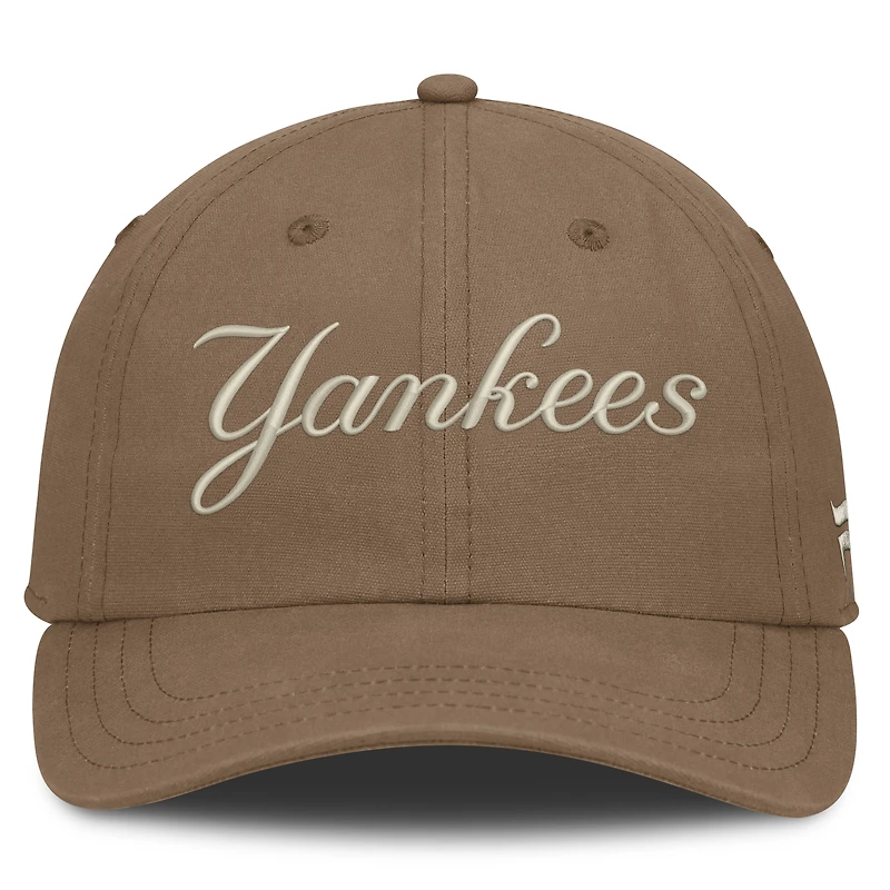 Casquette ajustable Fanatics marron New York Yankees Level Up Herth pour homme