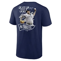 T-shirt Fanatics CC Sabathia bleu marine, joueur retraité des Yankees de New York, avec surnom, nom et numéro