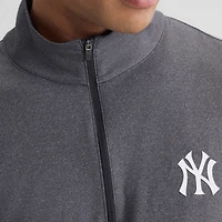 Men's Fanatics Charcoal New York Yankees Clutch Quarter-Zip Pullover
