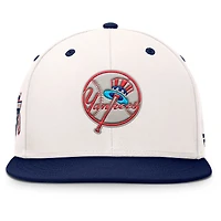 Men's Fanatics Cream/Navy New York Yankees Unit Fitted Hat