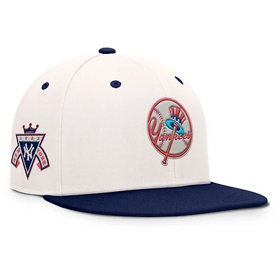 Men's Fanatics Cream/Navy New York Yankees Unit Fitted Hat