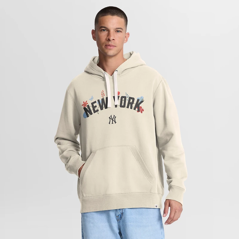 Sweat à capuche crème New York Yankees Bloom pour homme (Fanatics)