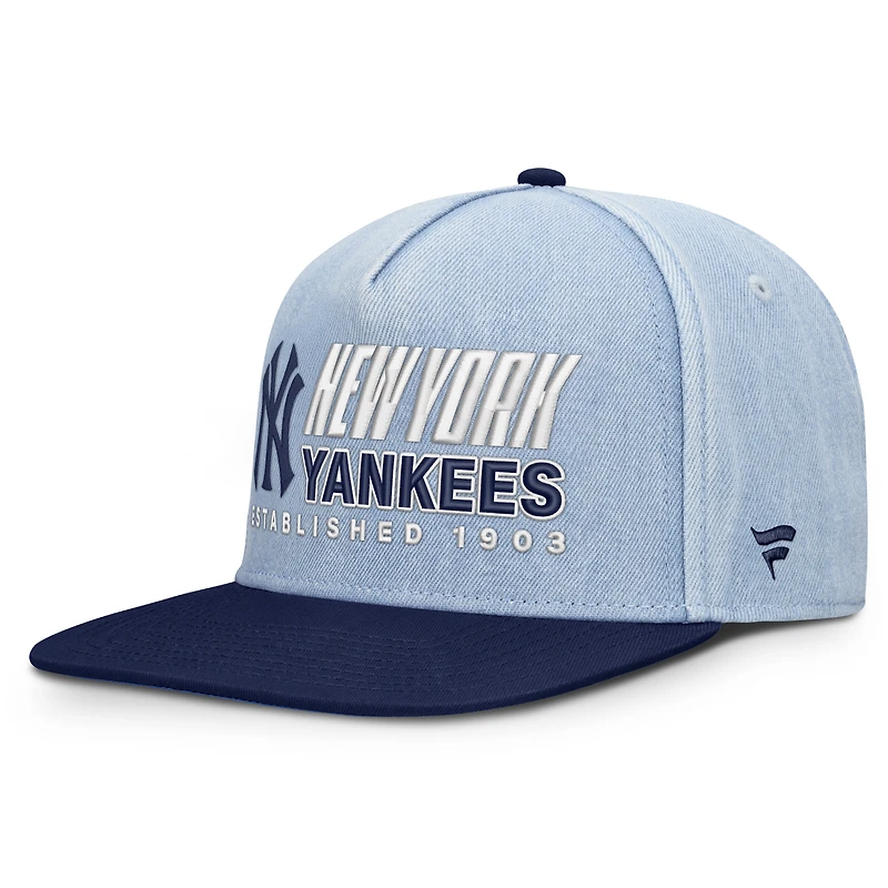Men's Fanatics Denim New York Yankees Twinbill Snapback Hat