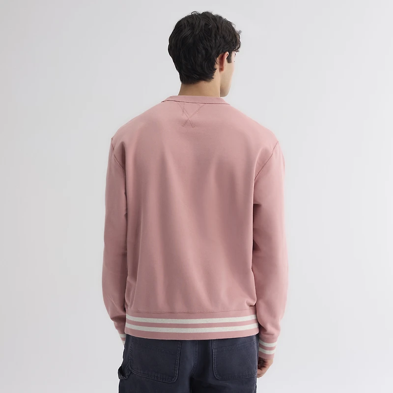 Sweat-shirt éponge emblématique des Yankees de New York, rose délavé, pour homme Fanatics