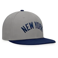 Men's Fanatics Gray/Navy New York Yankees Clubhouse Dugout Fitted Hat