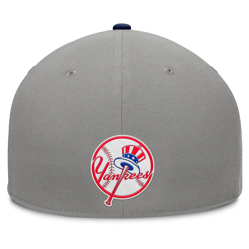 Men's Fanatics Gray/Navy New York Yankees Clubhouse Dugout Fitted Hat