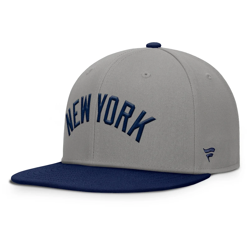 Men's Fanatics Gray/Navy New York Yankees Clubhouse Dugout Fitted Hat