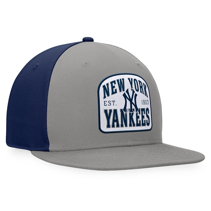 Men's Fanatics Gray/Navy New York Yankees Cycle Snapback Hat