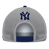 Casquette ajustable en mousse à écusson avant Fanatics pour homme, gris/blanc, des Yankees de New York