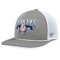 Men's Fanatics Gray/White New York Yankees Recall Snapback Hat