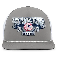 Casquette snapback Fanatics grise et blanche New York Yankees Recall pour homme