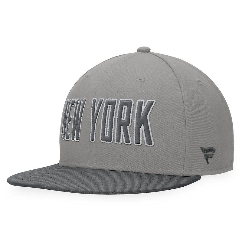 Casquette ajustée gris New York Yankees Dugout Fanatics pour hommes