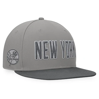 Casquette ajustée gris New York Yankees Dugout Fanatics pour hommes