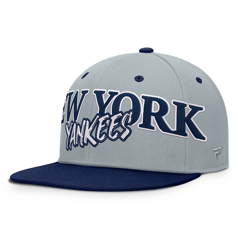 Men's Fanatics Gray New York Yankees Jersey Twill Fitted Hat