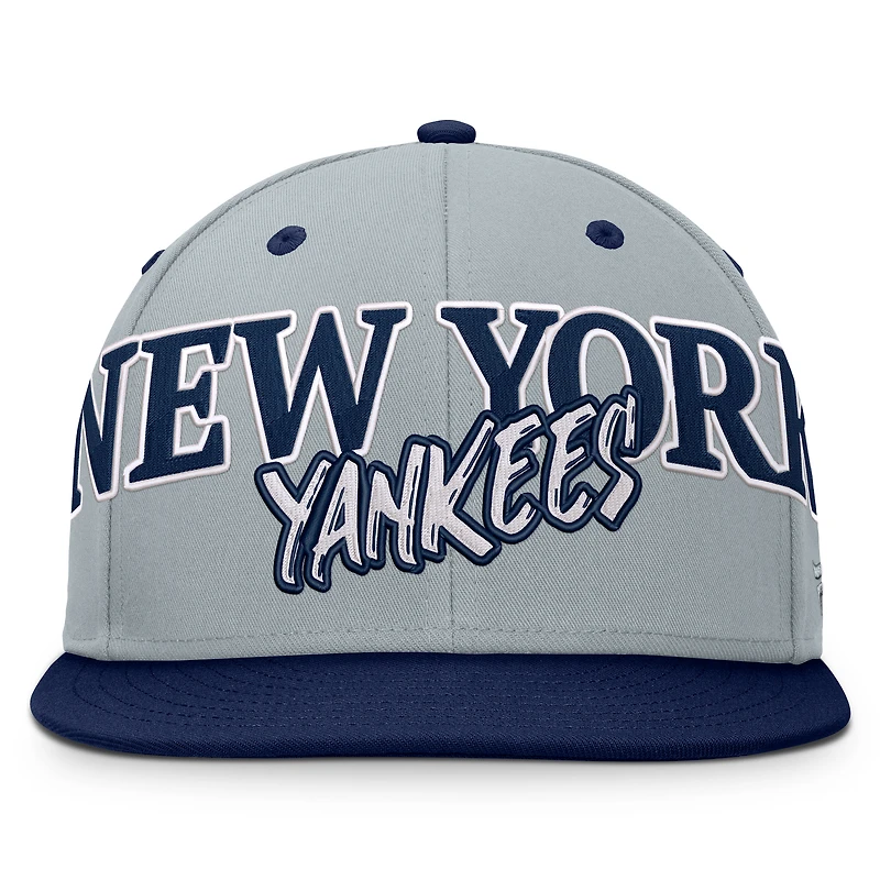 Men's Fanatics Gray New York Yankees Jersey Twill Fitted Hat