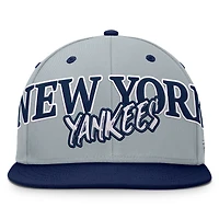 Men's Fanatics Gray New York Yankees Jersey Twill Fitted Hat