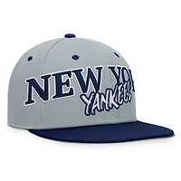 Casquette ajustée en sergé gris New York Yankees pour homme, de la marque Fanatics.