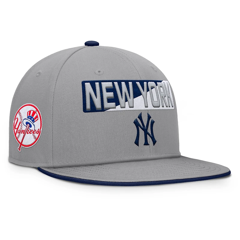 Men's Fanatics Gray New York Yankees Punchout Snapback Hat