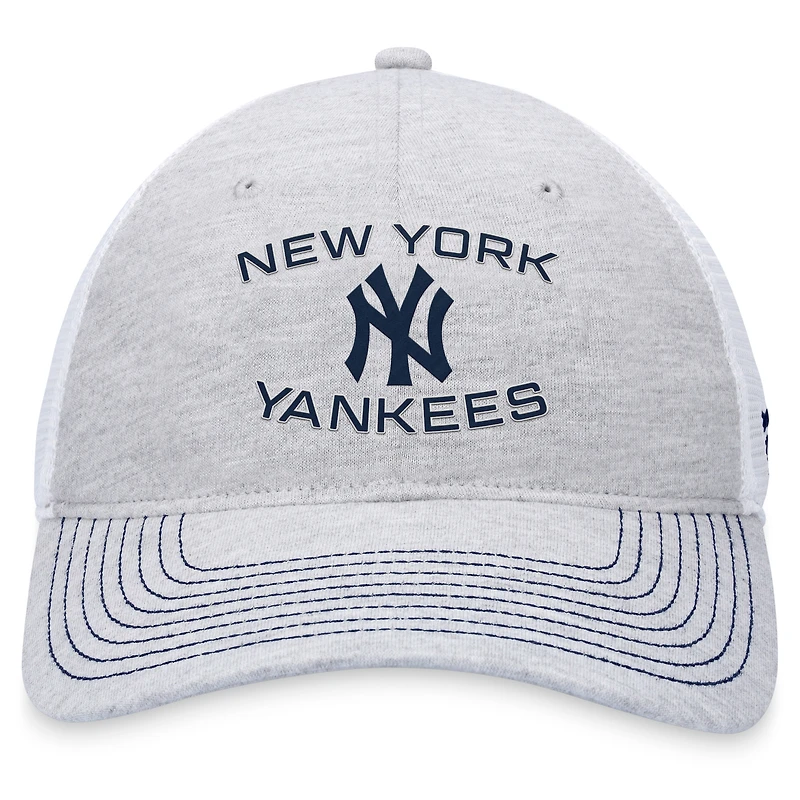 Casquette réglable gris New York Yankees Trucker Fanatics pour hommes