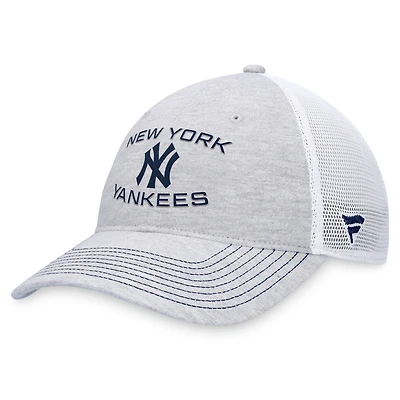 Casquette réglable gris New York Yankees Trucker Fanatics pour hommes