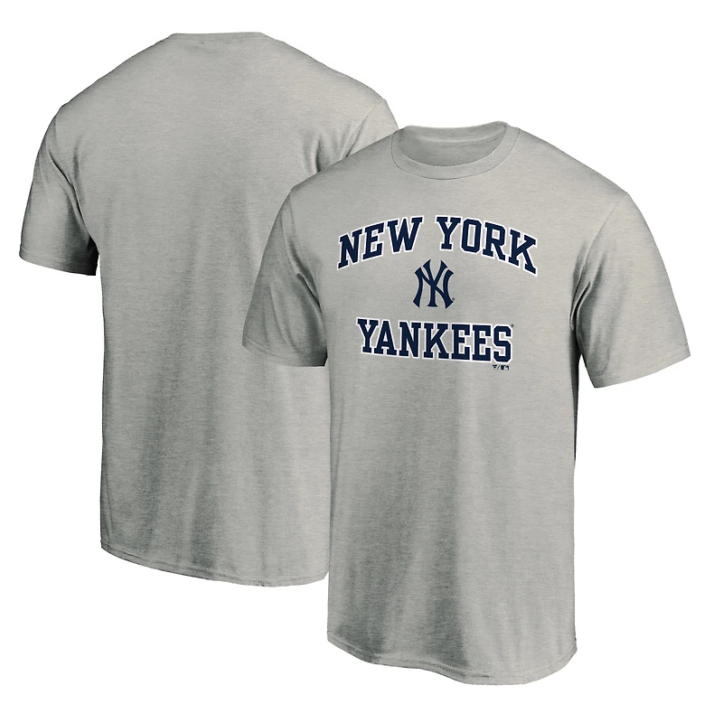 Men's Fanatics Heather Gray New York Yankees Heart & Soul T-Shirt