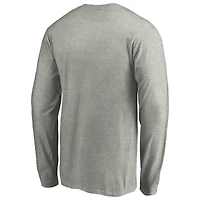 Men's Fanatics Heathered Gray New York Yankees Heart & Soul Long Sleeve T-Shirt