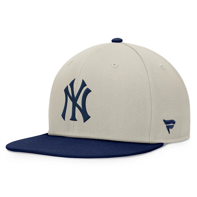 Men's Fanatics Khaki/Navy New York Yankees Team Two-Tone Snapback Hat