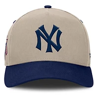 Men's Fanatics Khaki/Navy New York Yankees Veteran A-Frame Adjustable Hat