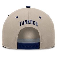 Men's Fanatics Khaki/Navy New York Yankees Veteran A-Frame Adjustable Hat