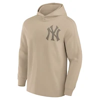 Sweat à capuche en polaire léger kaki New York Yankees Elements Fanatics pour hommes